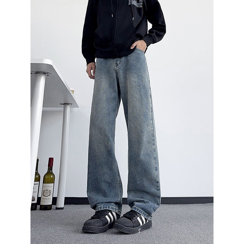 Distressed Denim Pants Men Long Pants