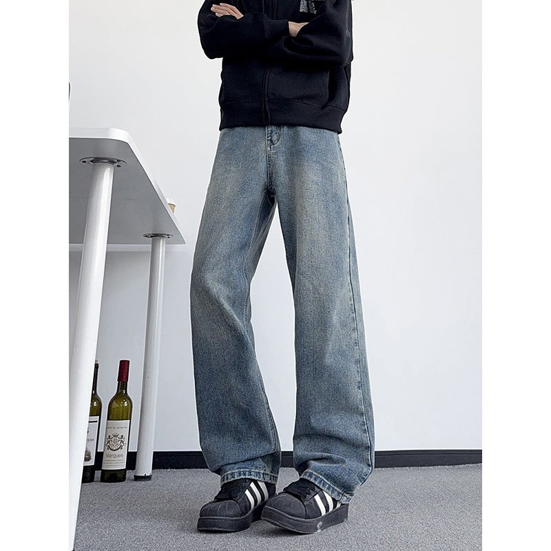 Distressed Denim Pants Men Long Pants