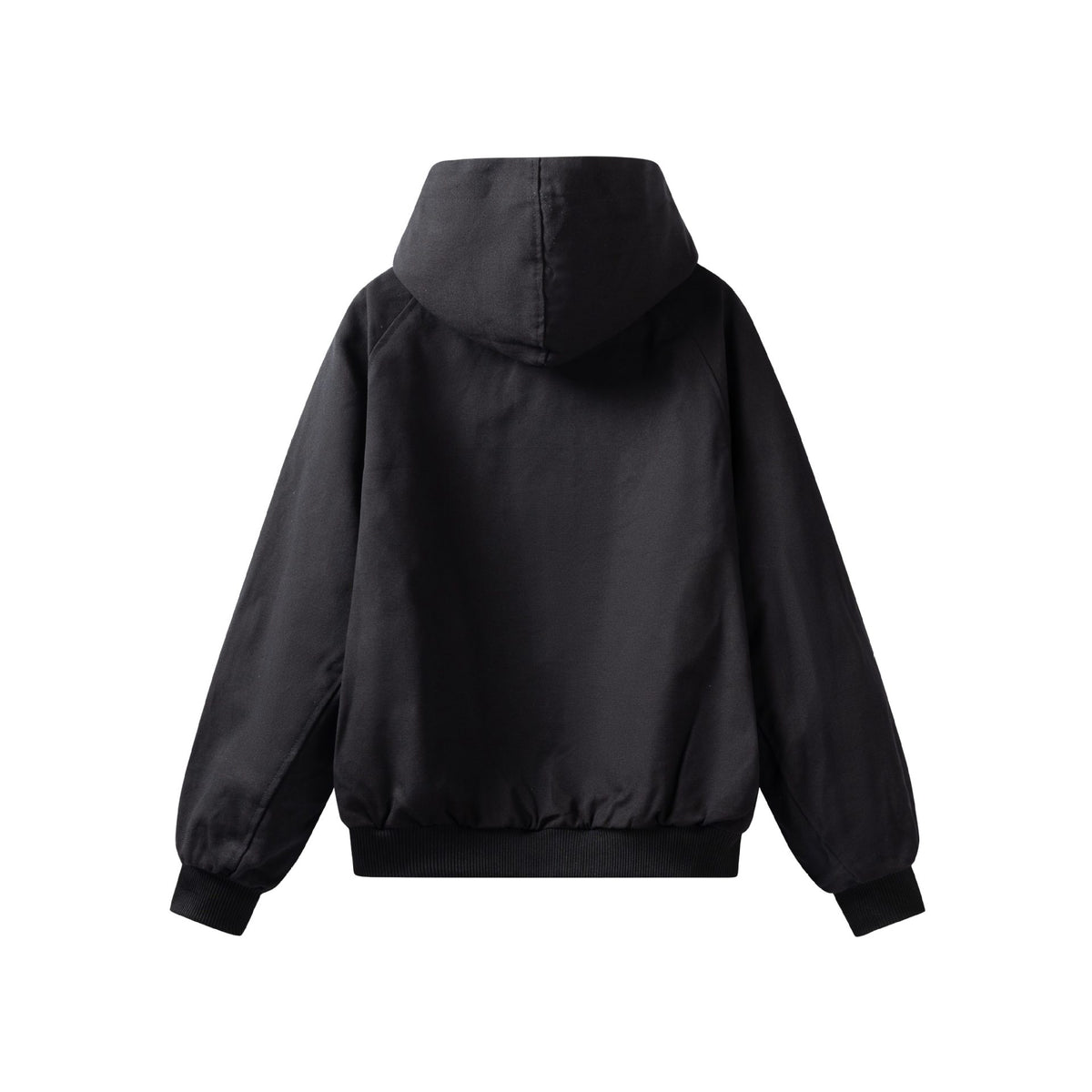 Asymmetrical Placket Loose Oversized Hooded Work Jacket