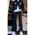 Casual Washed Dye Wide Leg Jeans for Men