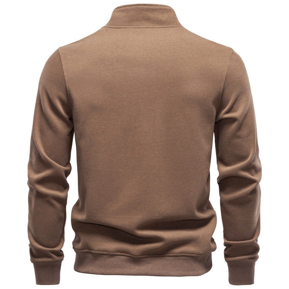 Men's standing collar hoodie