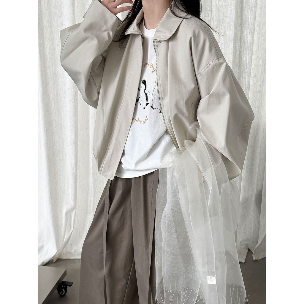 Round Neck Cartoon Print Long Sleeve Inner T-Shirt for Women Casual Simple Top