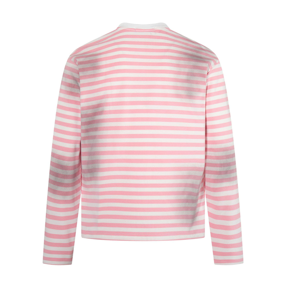 Striped round neck long sleeved T-shirt