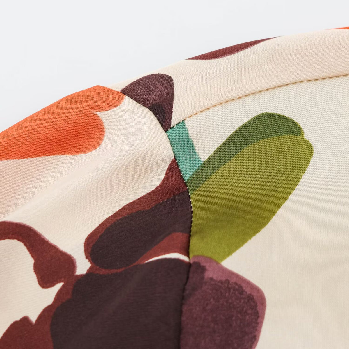 Leisure style floral printed silk shirt