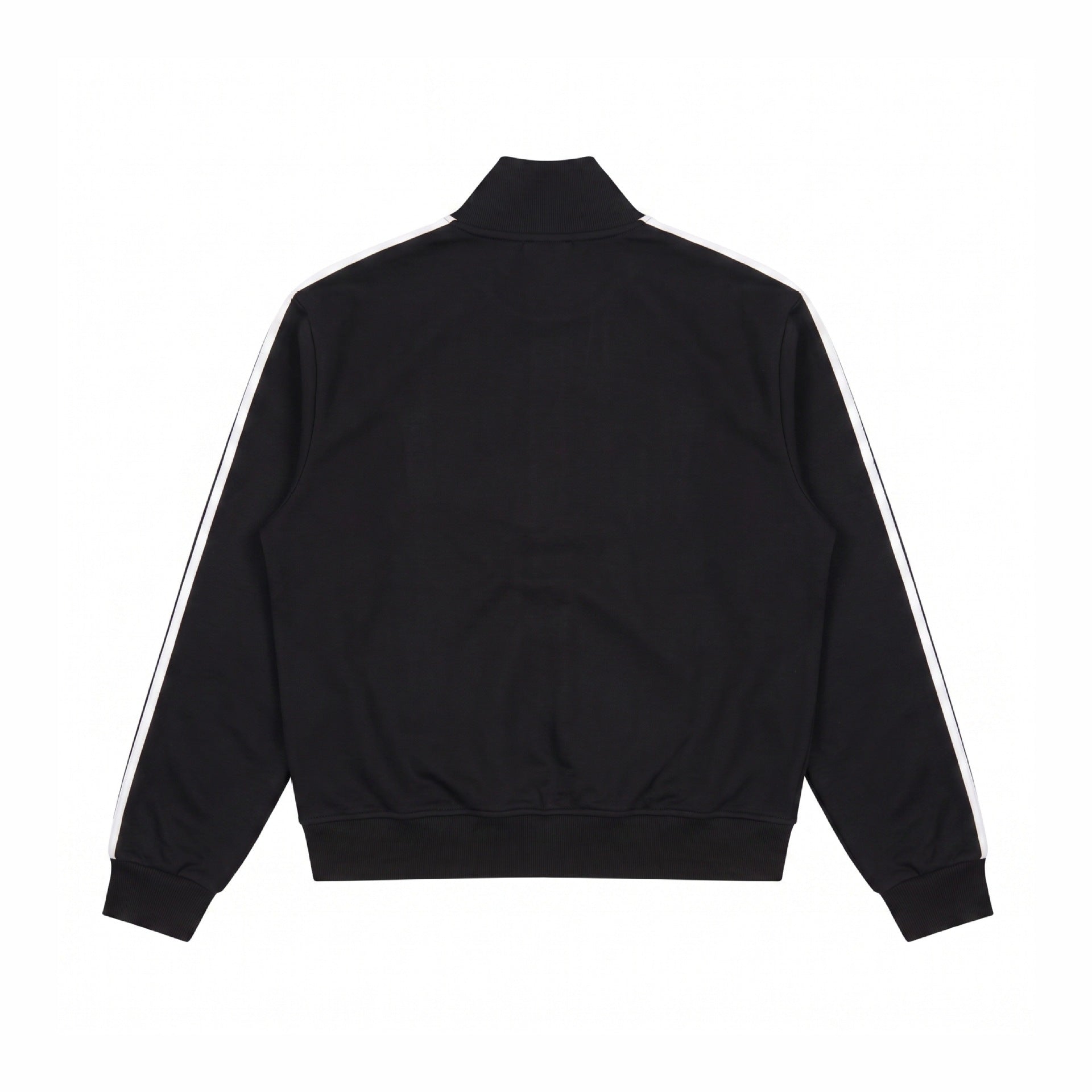 Sporty Side Stripe Open Front Stand Collar Loose Casual Hoodie