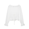 Summer casual V-neck lace women's shirt