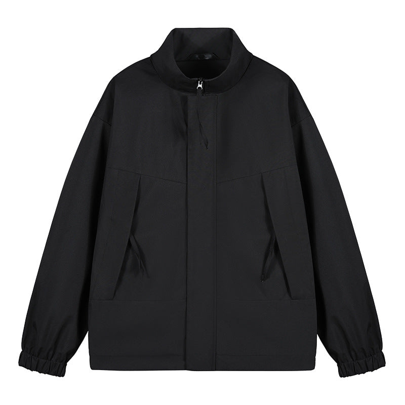 Men's Street Style Cargo Flight Jacket Casual Baseball Coat