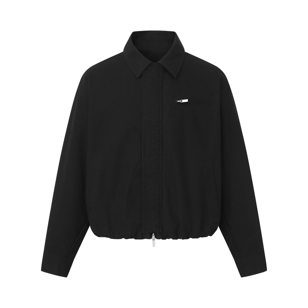 Simple Solid Color Short Jacket for Men, Casual Stylish Outerwear