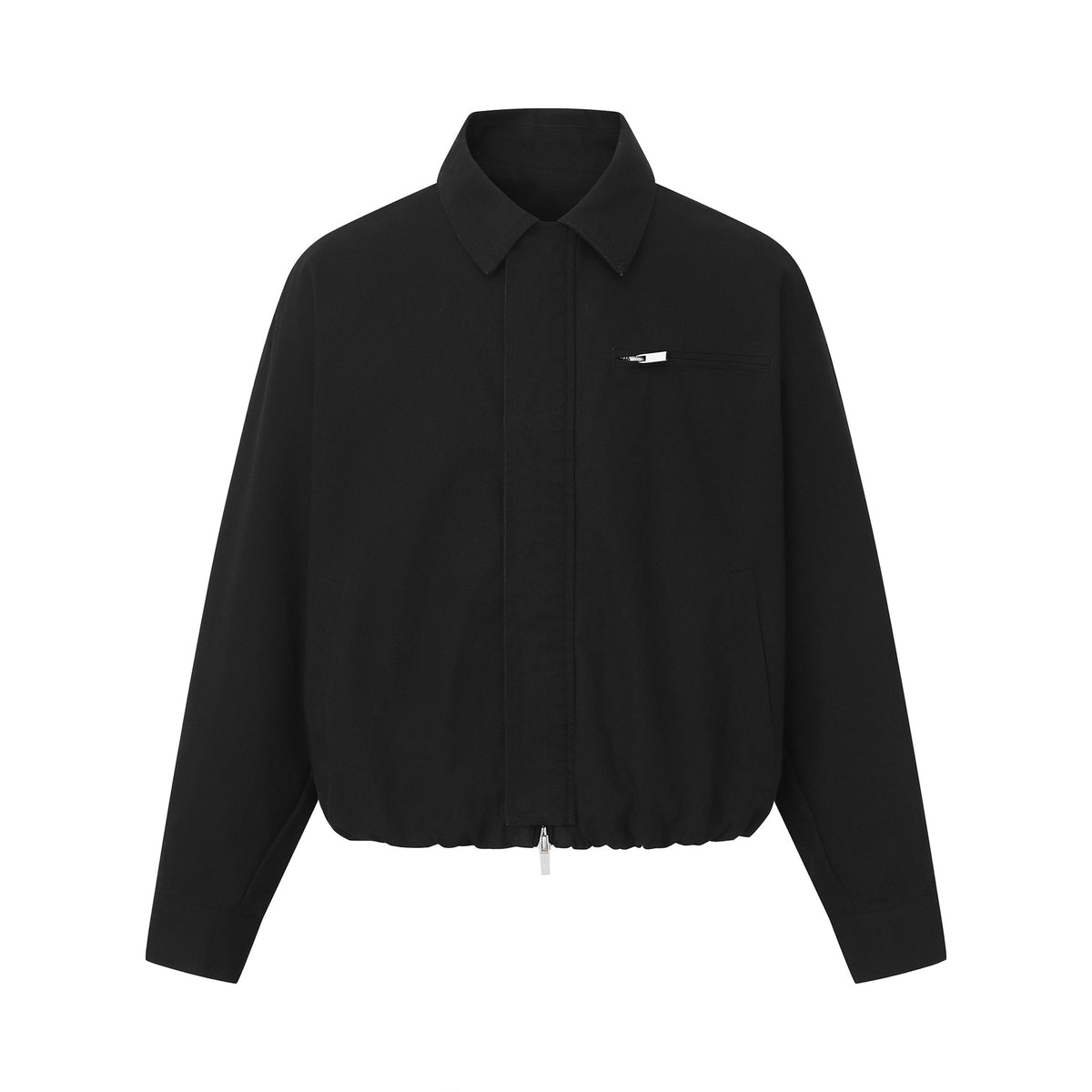 Simple Solid Color Short Jacket for Men, Casual Stylish Outerwear