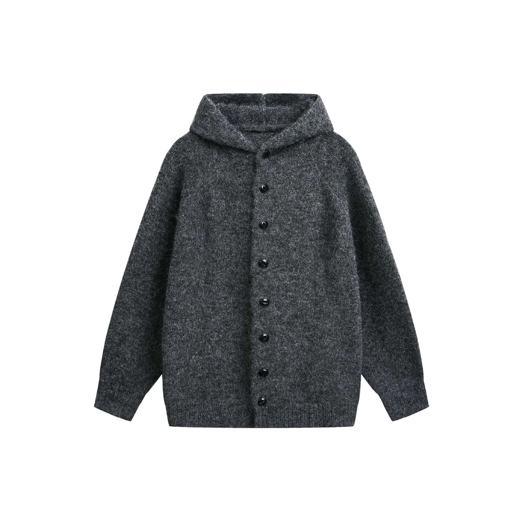 Hooded Cardigan Men's Simple Trendy Versatile Knit Jacket