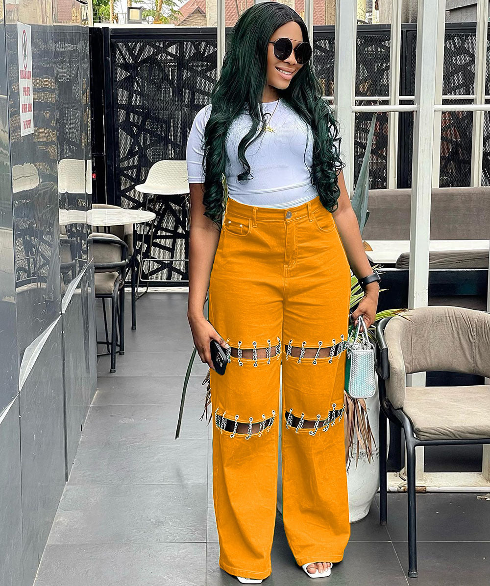High Waist Denim Pants for Women