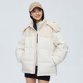 Men's Fashion Color-block Splicing Cropped Puffer Down Jacket