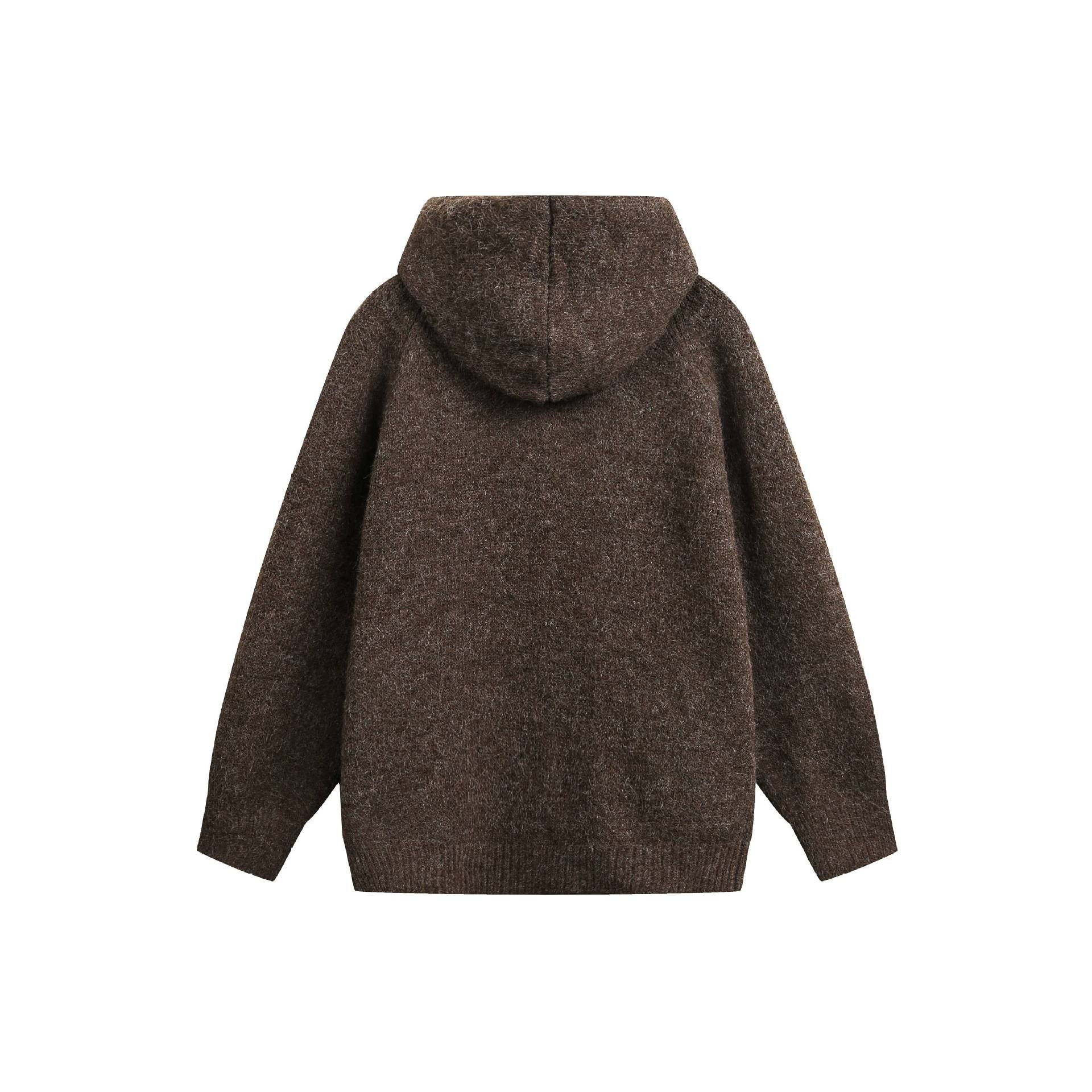 Hooded Cardigan Men's Simple Trendy Versatile Knit Jacket