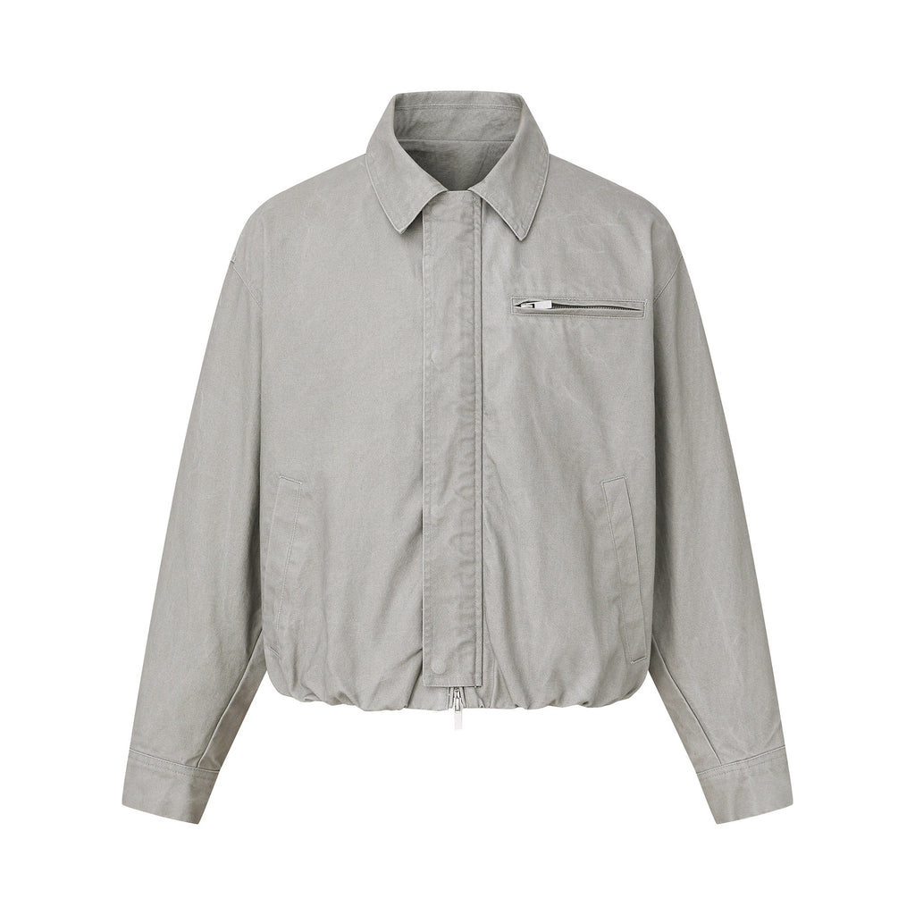 Simple Solid Color Short Jacket for Men, Casual Stylish Outerwear