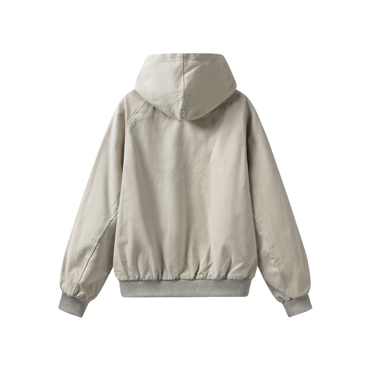 Asymmetrical Placket Loose Oversized Hooded Work Jacket