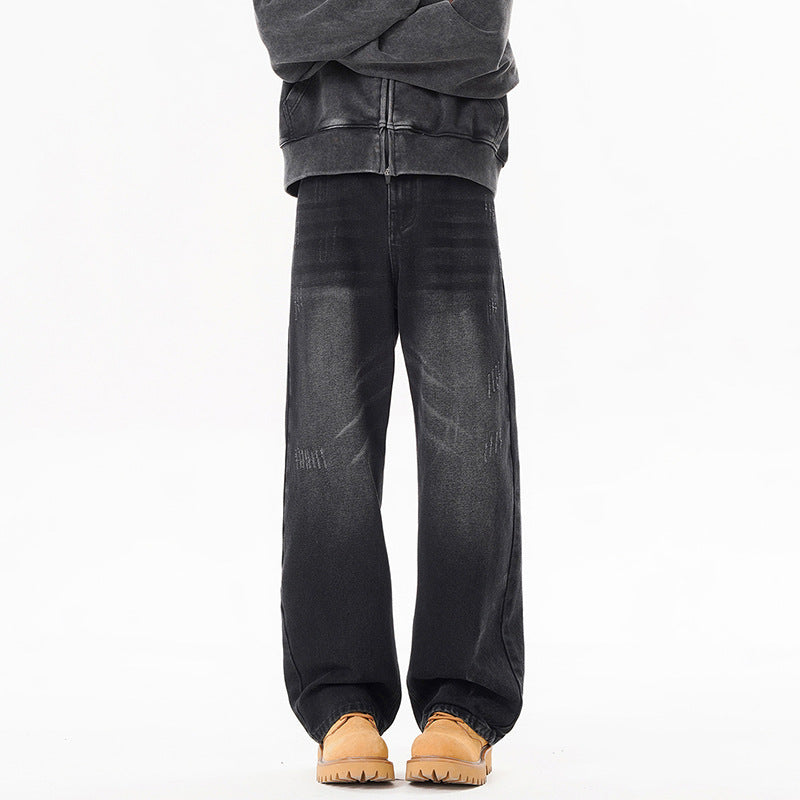 Distressed Denim Pants Men Long Pants