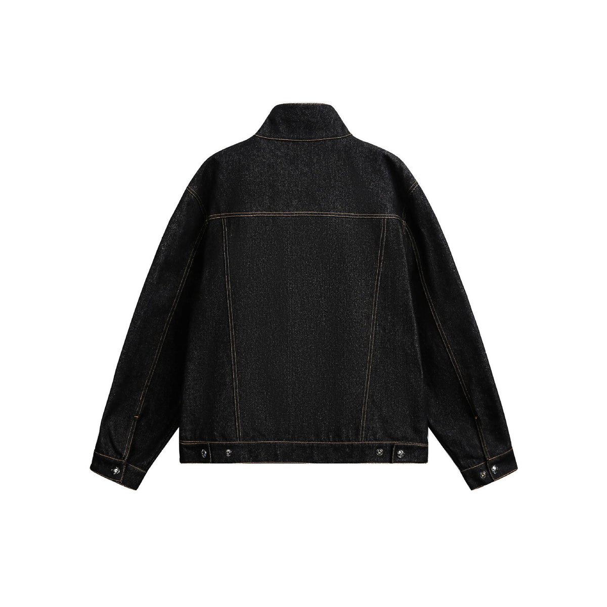 Irregular Slant Neck Short Denim Jacket for Men,  Vintage Loose Fit Style