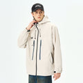 Cleanfit  Hooded Reflective Stripe Jacket for Men, Casual Streetwear Trendy Outerwear