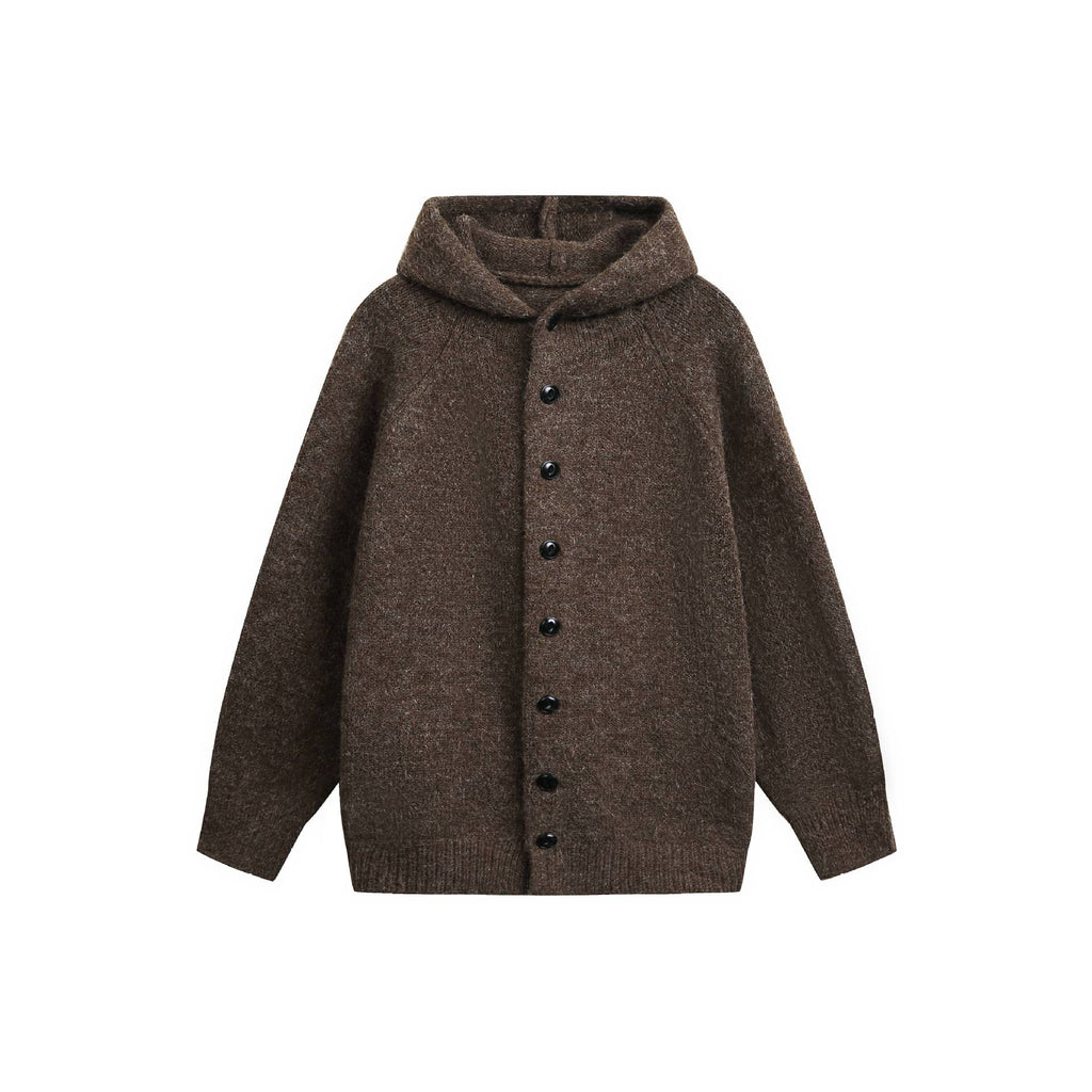 Hooded Cardigan Men's Simple Trendy Versatile Knit Jacket