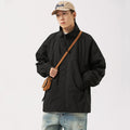 Men's Street Style Cargo Flight Jacket Casual Baseball Coat