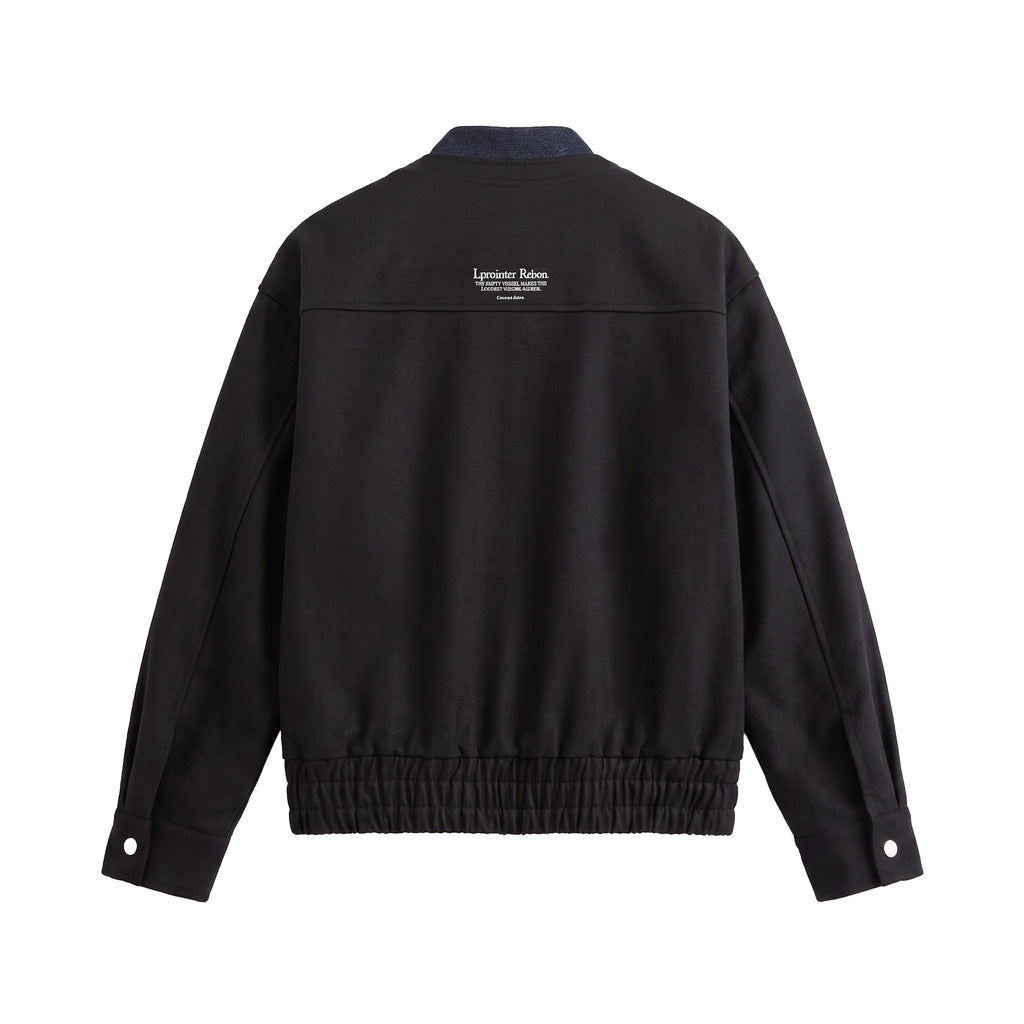 Stand-up Collar  Color-blocked  Zipper  Loose Fit  Baseball Jacket  Men's Cool Streetwear Outerwear