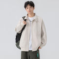 Cleanfit  Stand Collar Jacket for Men, Deconstructed Spliced Casual Loose Fit Stand Collar Jacket