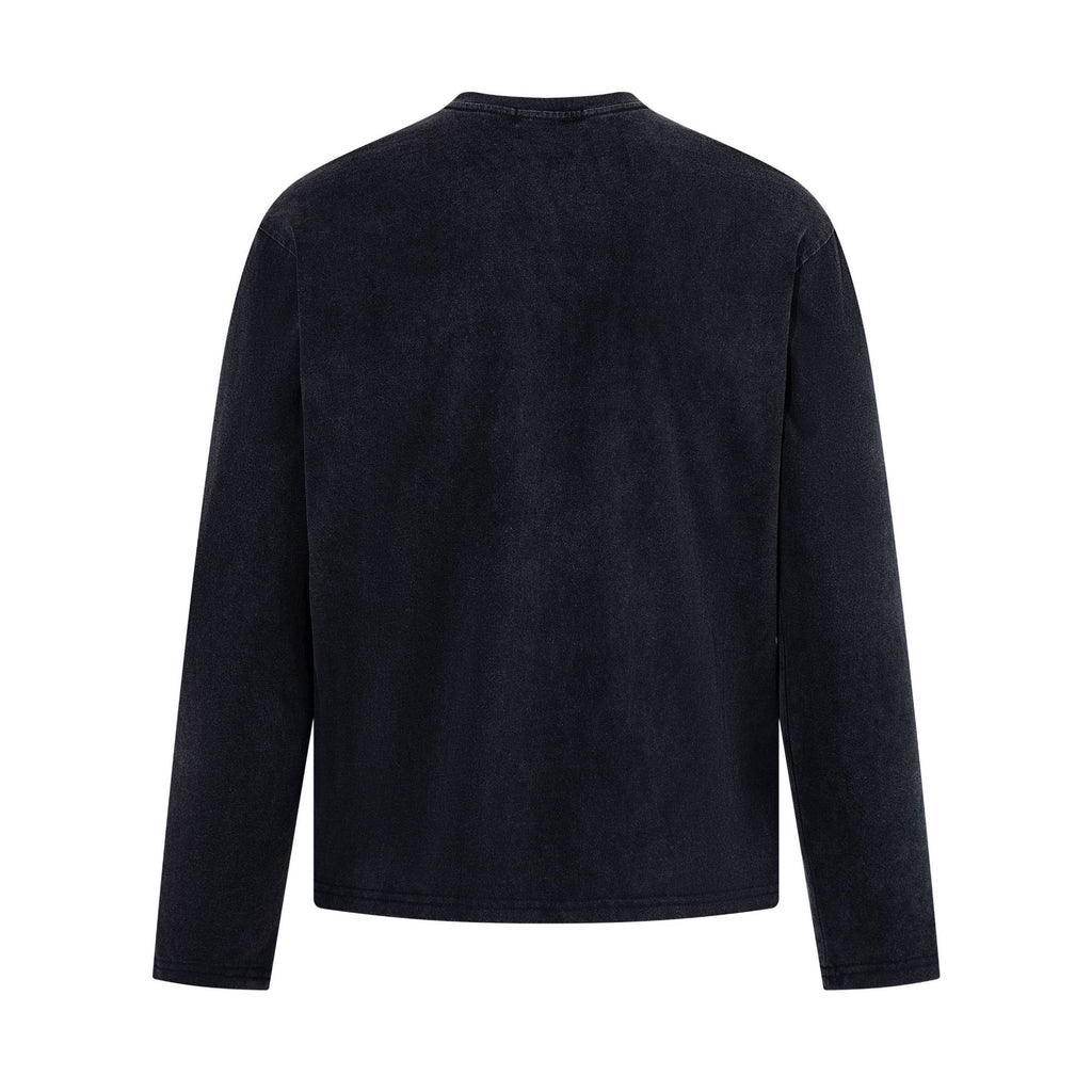 Letter printed long sleeved T-shirt loose casual top