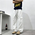 Casual Color-blocked Denim Pants for Men, Loose Fit, Multi-pocket, Fashionable, Versatile, Summer Style