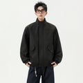 Retro Casual Unisex Stand Collar Cargo Pocket Jacket