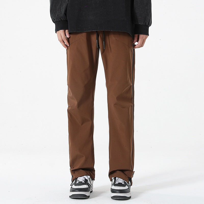 Casual Straight Leg Cargo Pants for Men Autumn Waterproof Windproof Soft Shell Streetwear  Long Trousers