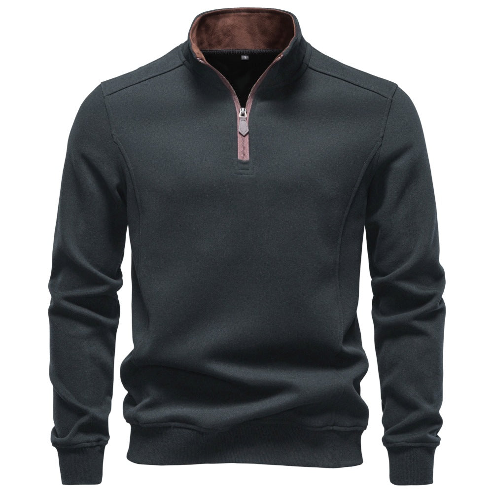 Men's standing collar hoodie