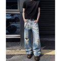 Ripped Denim Pants Lightweight Men's Cool Street Style