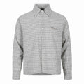 Plaid Embroidered Turn-down Collar Loose Casual Versatile Long Sleeve Shirt