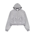 Design Knotted Asymmetrical Short Hooded Sweatshirt for Men