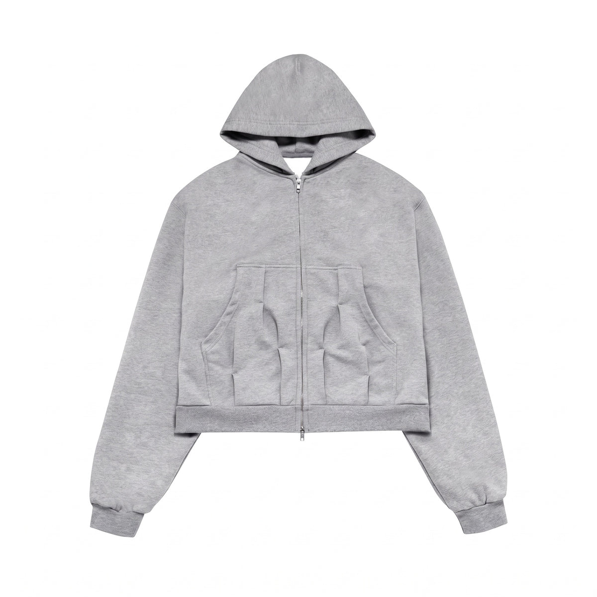 Design Knotted Asymmetrical Short Hooded Sweatshirt for Men