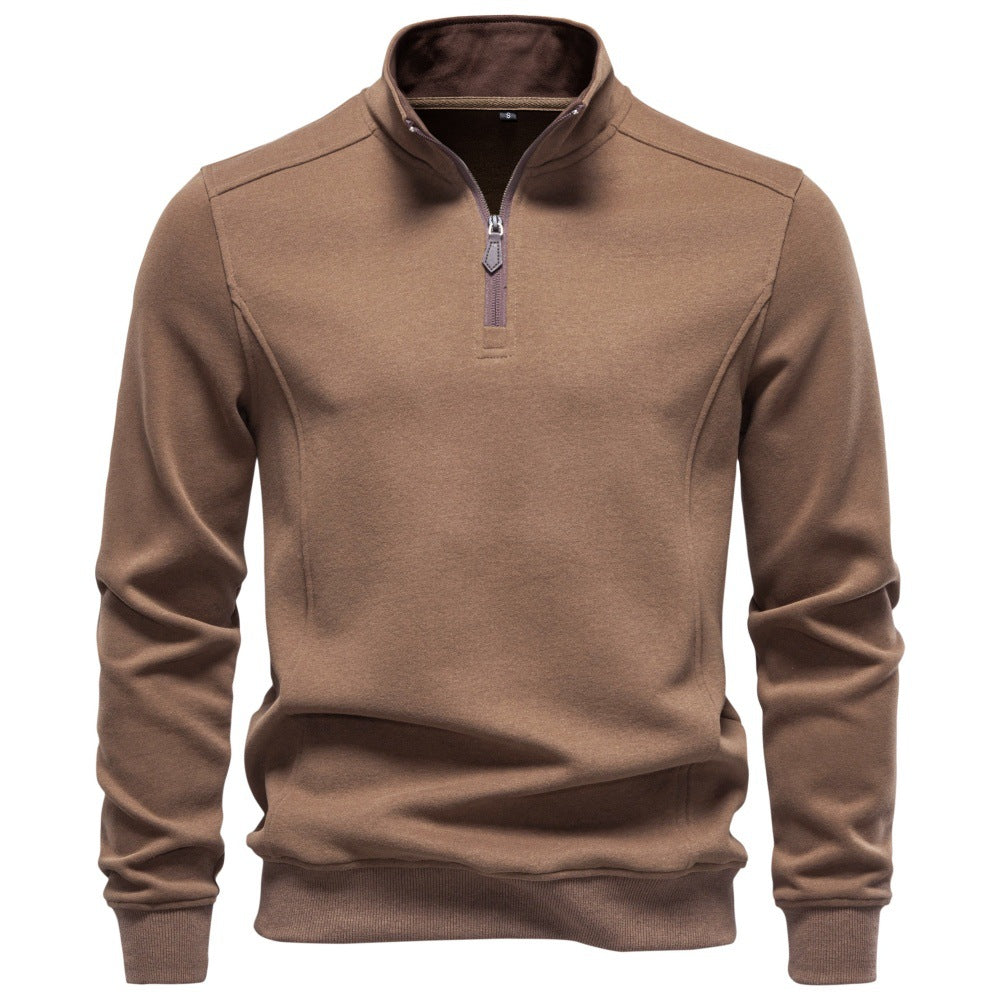 Men's standing collar hoodie