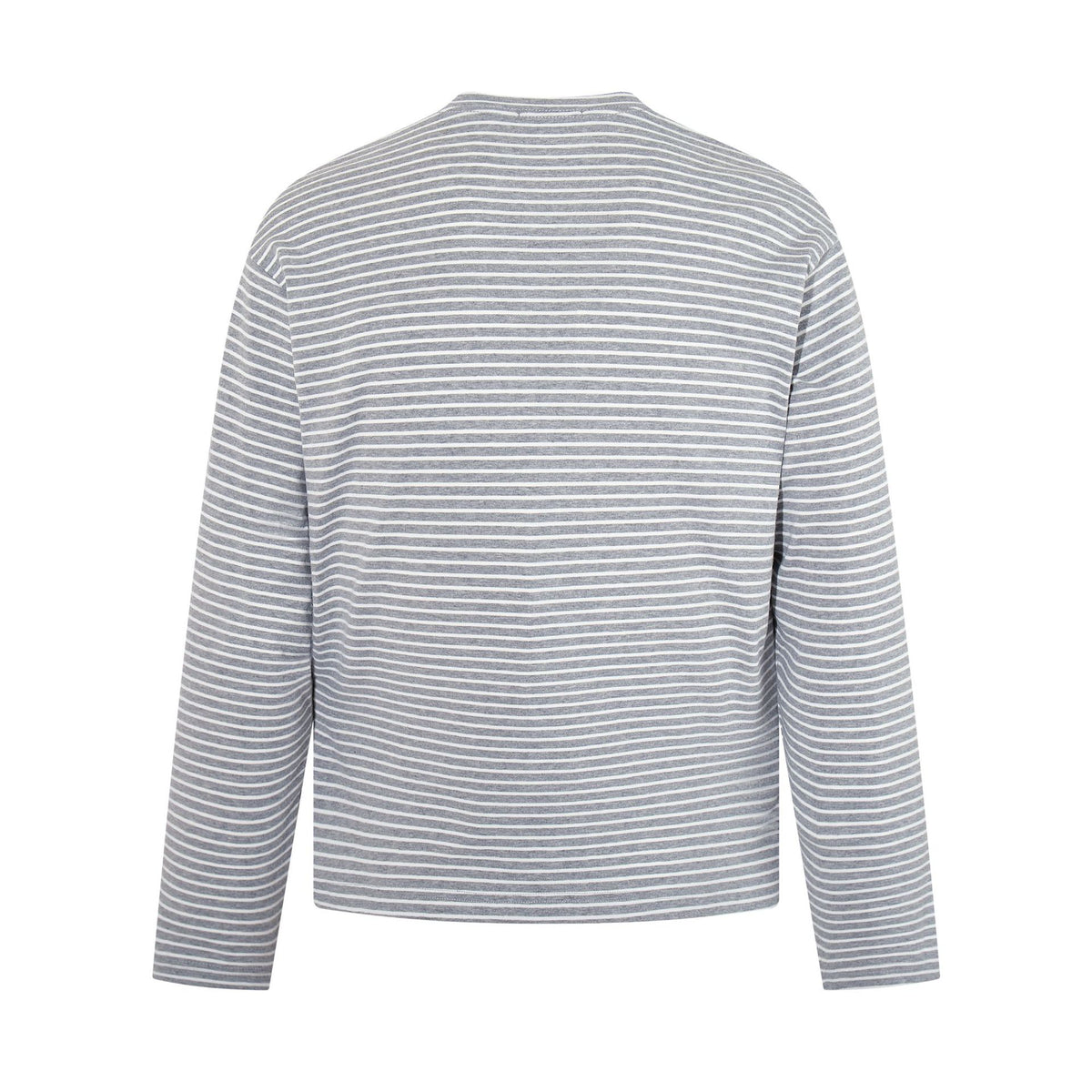 Retro portrait printed striped long sleeved T-shirt