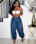 Women's Casual Wide-Leg Jeans with Side ZipperStreet Fashion Style, Versatile and Trendy Pants
