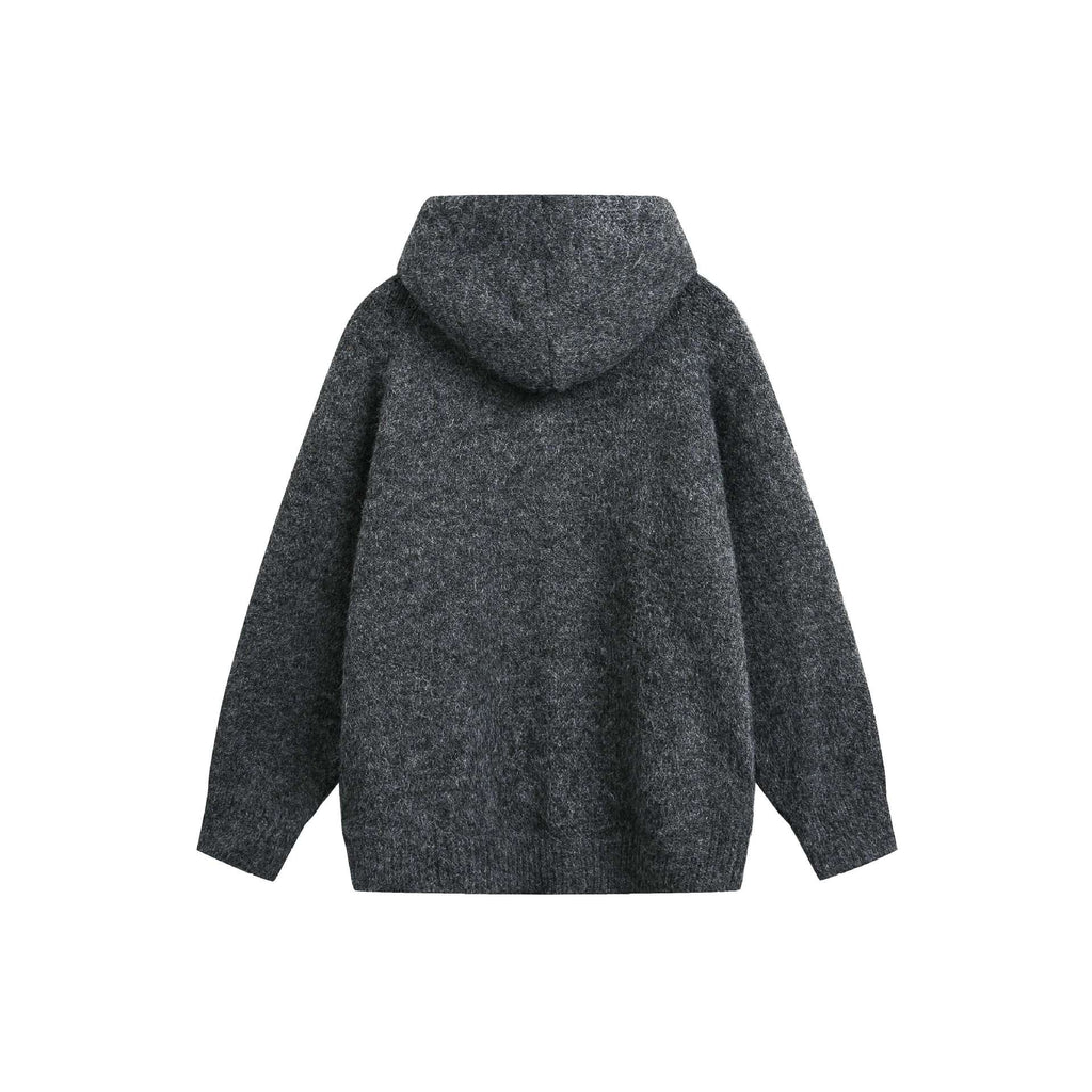 Hooded Cardigan Men's Simple Trendy Versatile Knit Jacket