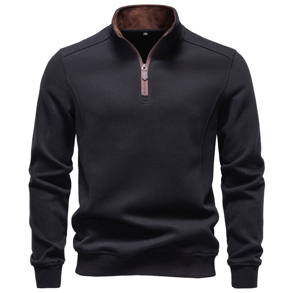 Men's standing collar hoodie