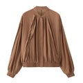 Simple long sleeved round neck hanging shirt