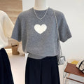 Love short sleeved knitted t-shirt French style